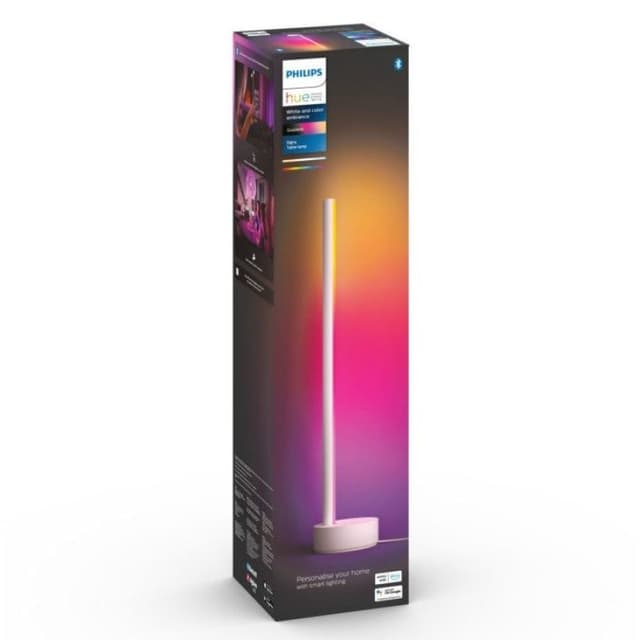 Detalle de Philips Hue Gradient Signe lámpara de mesa LED RGB blanca