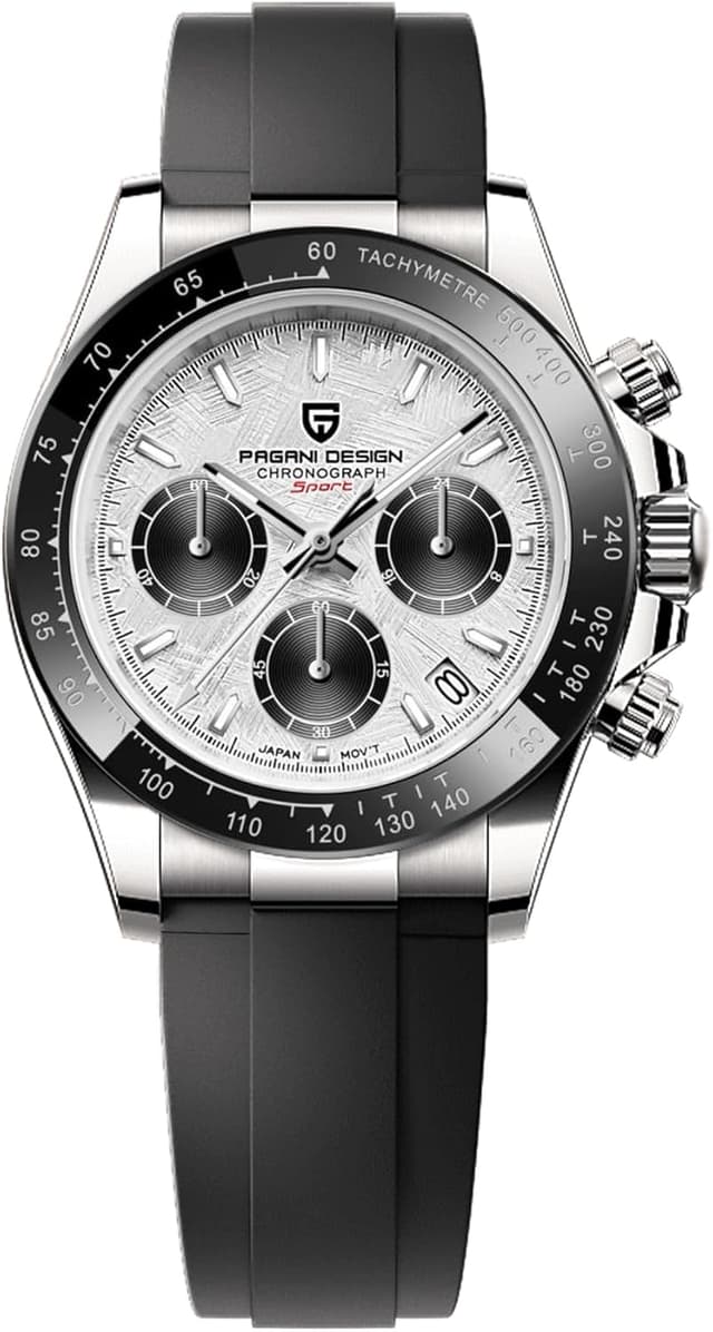 Thumbnail 6 de Pagani Design PD-1644: cronografo da uomo con vetro zaffiro, acciaio inox e movimento giapponese