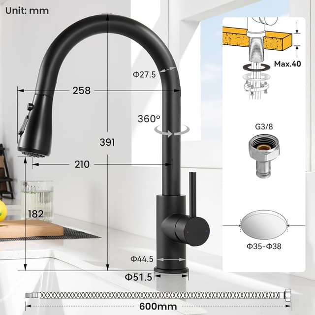 Thumbnail 4 de Küchenarmatur Ausziehbar 45 cm 🚰