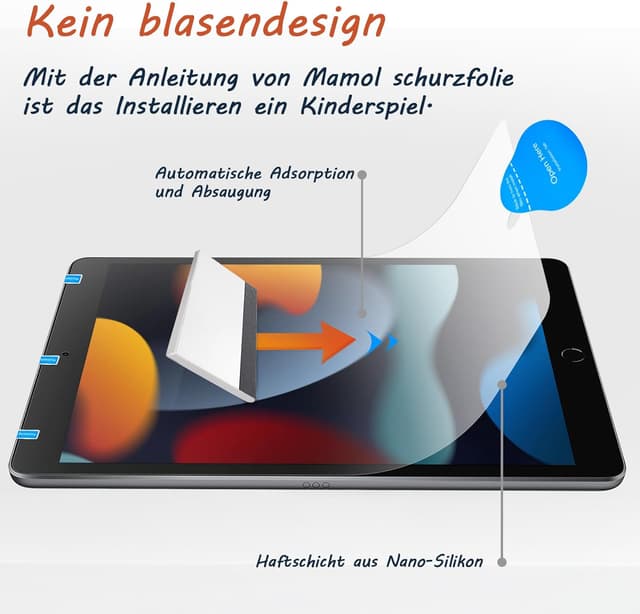 Thumbnail 6 de Mamol Papier Schutzfolie fürs iPad 10,2