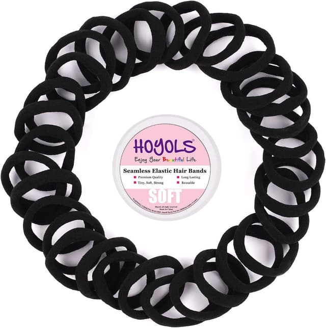 Detalle 2 de HOYOLS élastiques cheveux noirs 4 cm