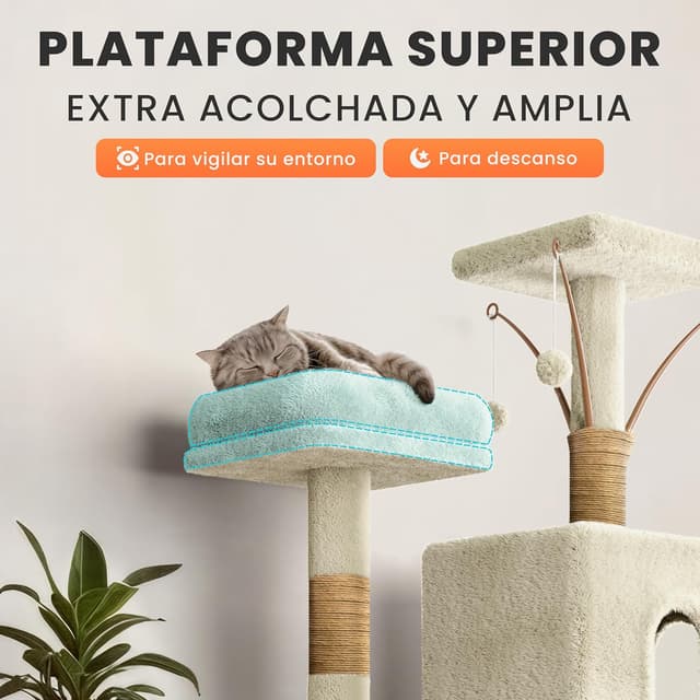 Thumbnail 5 de JUPPLIES Árbol Rascador 143 cm 5 plataformas