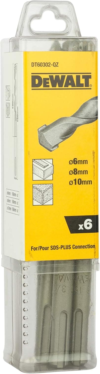 Detalle de DEWALT DT60302 QZ 6 punte SDS-Plus Ø6 Ø8 Ø10