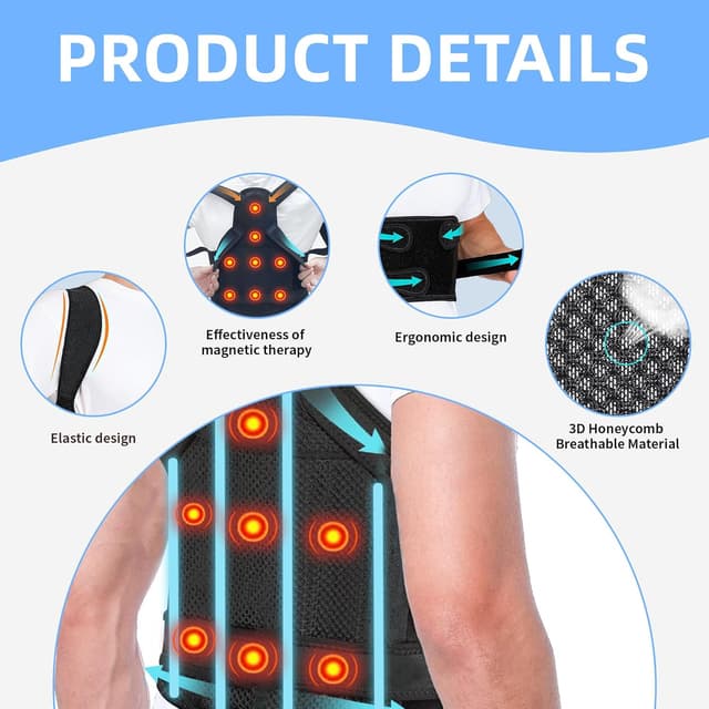 Thumbnail 5 de 8 Magnete Rücken Geradehalter Haltungskorrektur 🧍