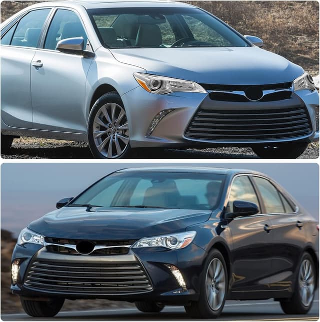 Detalle de ADCARLIGHTS 2015-2017 Toyota Camry Headlight Assembly (Left & Right) Chrome Housing Pair — W/O Bulbs