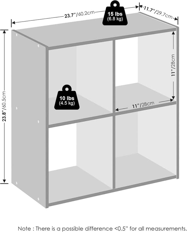 Detalle 2 de Furinno Pelli Cubic Mobile, libreria 60,5 cm