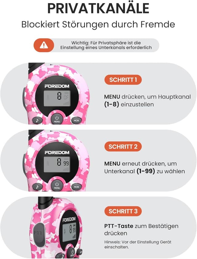 Thumbnail 3 de FOREDOM Walkie Talkies für Kinder 3er Set