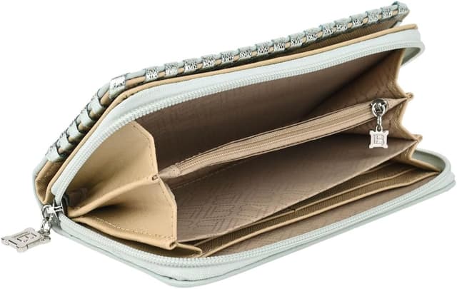 Detalle de Laura Biagiotti Portafoglio donna Zip Around in ecopelle con scatola regalo