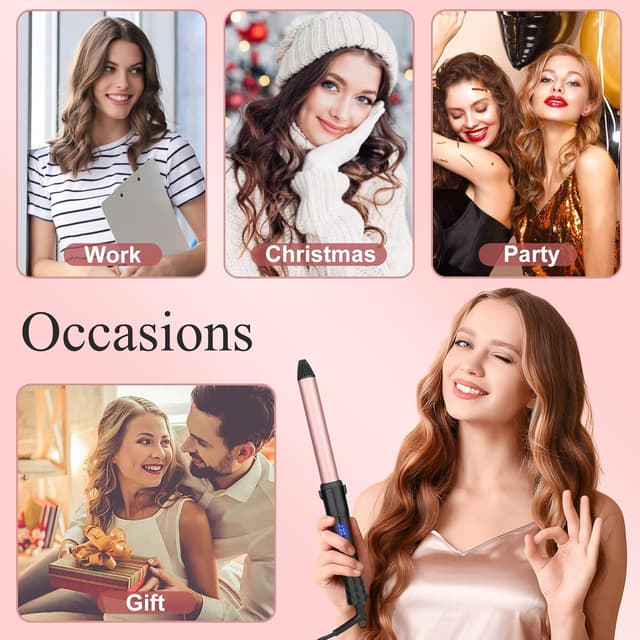 Thumbnail 6 de 25mm Ceramic Curling Wand with Adjustable Temp 🎀