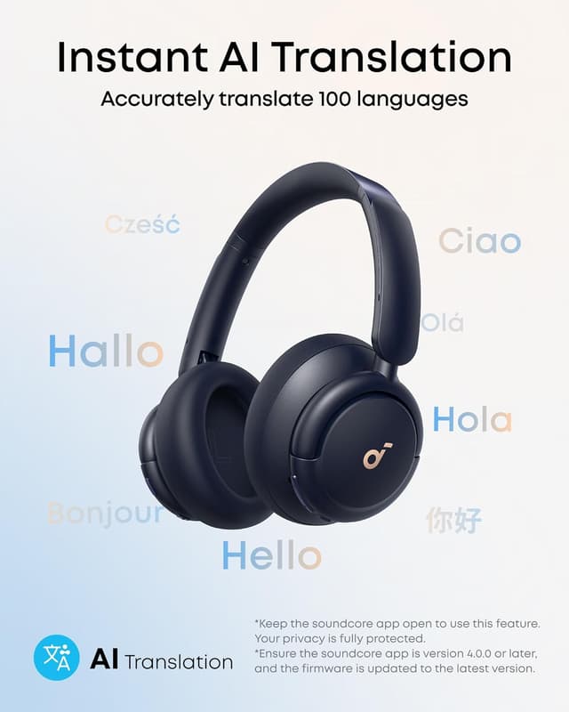 Detalle 2 de Soundcore Q30 by Anker Hybrid Active Noise Cancelling Headphones with Bluetooth & Custom EQ