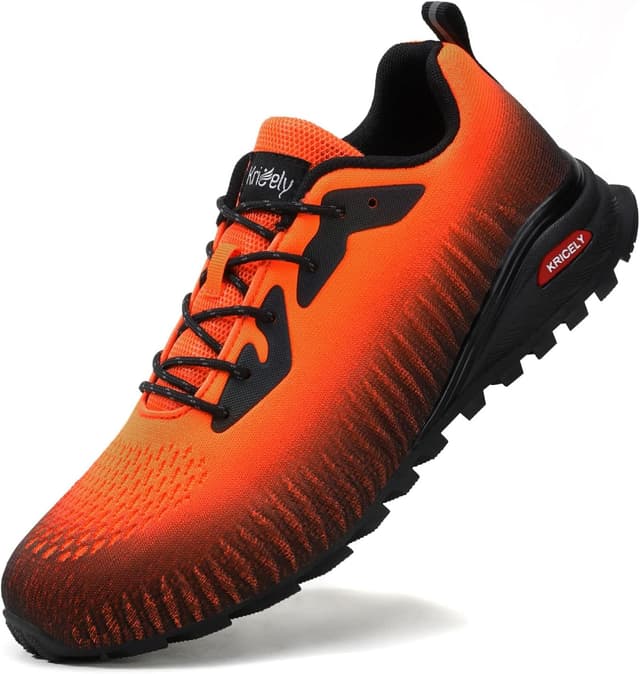 Detalle de Kricely Men’s Trail Running Shoes – Lightweight Mesh Hiking & Cross-Training Sneakers