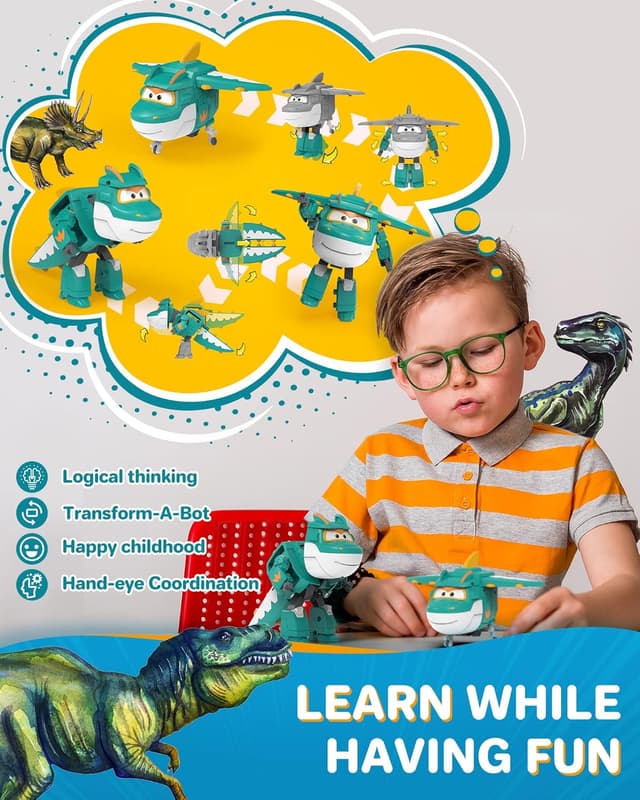 Detalle 2 de Super Wings Tino Verwandlung 20 cm