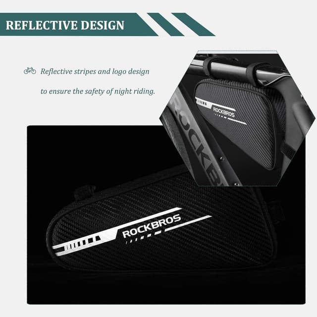 Thumbnail 4 de ROCKBROS Borsa da telaio triangolare 1,2 L per MTB