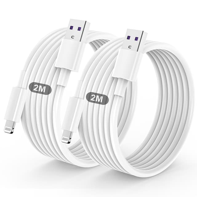 Detalle de BSTOEM 2Pack Lightning to USB Charger Cable (MFi Certified) – 2M + 2M