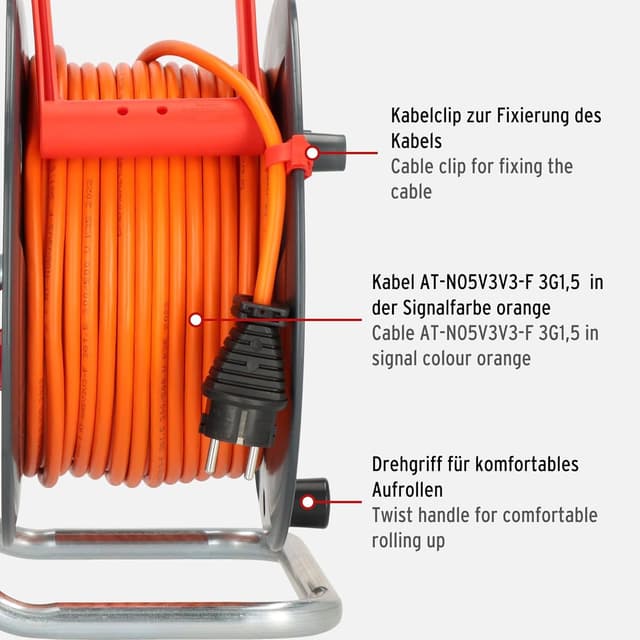 Detalle de Brennenstuhl Garant V2 enrouleur de câble 50 m