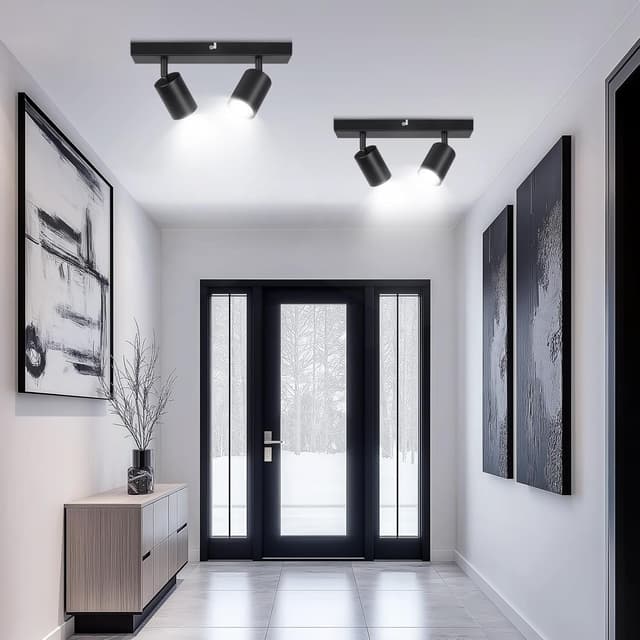 Thumbnail 6 de Ketom 2-teilige LED-Deckenstrahler in Schwarz (GU10), schwenkbar – ohne Leuchtmittel