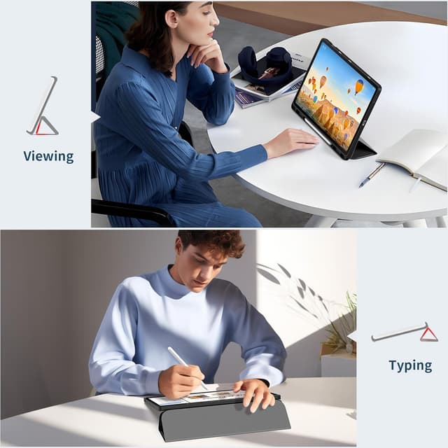 Thumbnail 6 de EasyAcc Schutzhülle für Samsung Galaxy Tab S10 FE+ 13,1 Zoll (SM-X620/SM-X626) mit S-Pen-Halter und Standfunktion – ultra-dünn, Schwarz