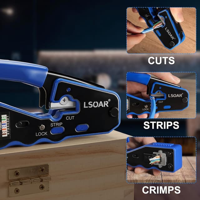 Thumbnail 1 de Lsoar RJ45 Crimp Tool Kit 50 connectors