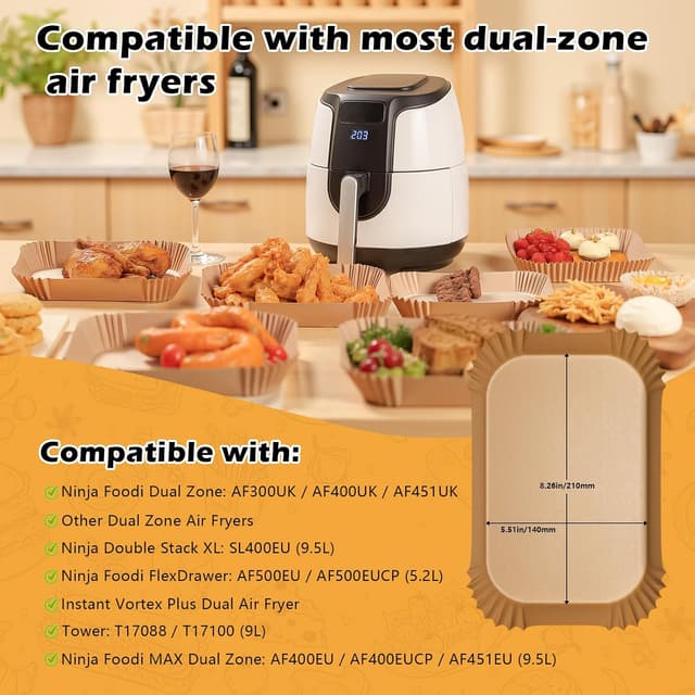 Thumbnail 1 de 120er-Pack Airfryer Backpapier 230 °C