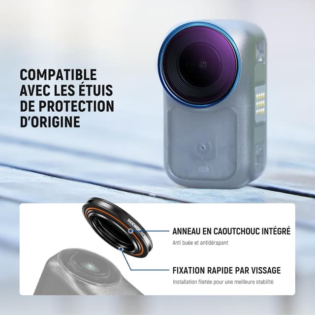 Thumbnail 6 de NEEWER kit filtres ND pour DJI Osmo Nano (ND8/16/32 + CPL) avec protection d’écran – 4 packs