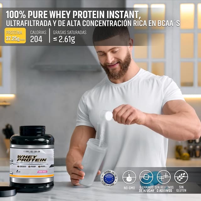 Detalle 2 de Whey Protein en Polvo 1kg 💪 | Alta pureza y BCAA