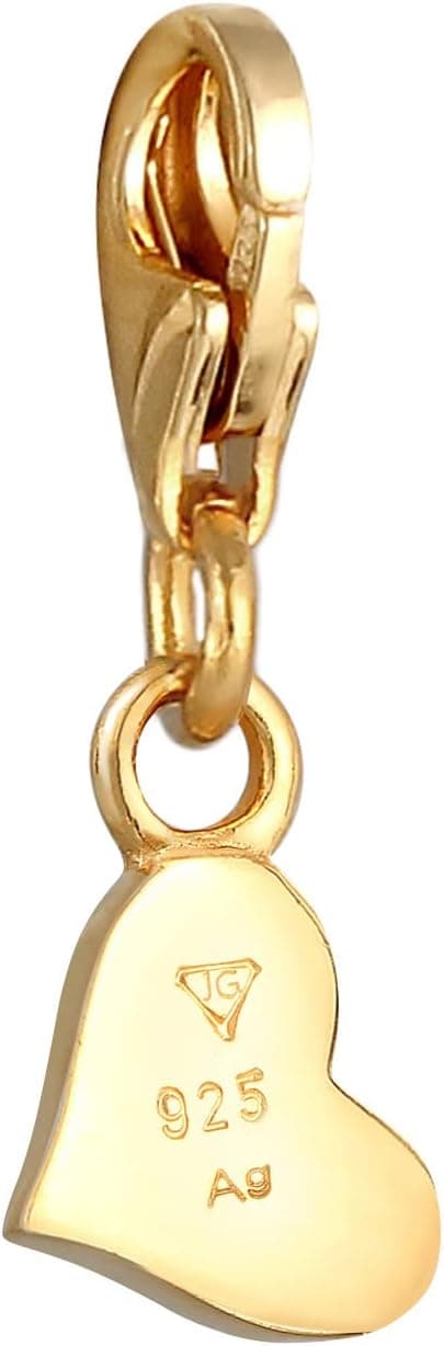 Detalle de Nenalina Herz Infinity Karabiner Charm Anhänger aus 925 Sterling Silber (0412621621) für Bettelarmband