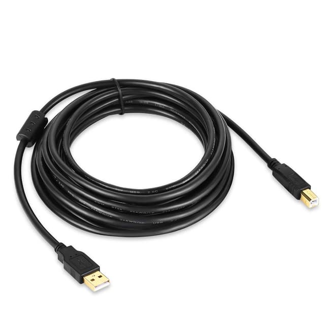 Detalle de USB 2.0 Printer Cable 3m Type A to Type B (Male to Male) for HP, Canon, Epson, Dell & more (Black, 3m)