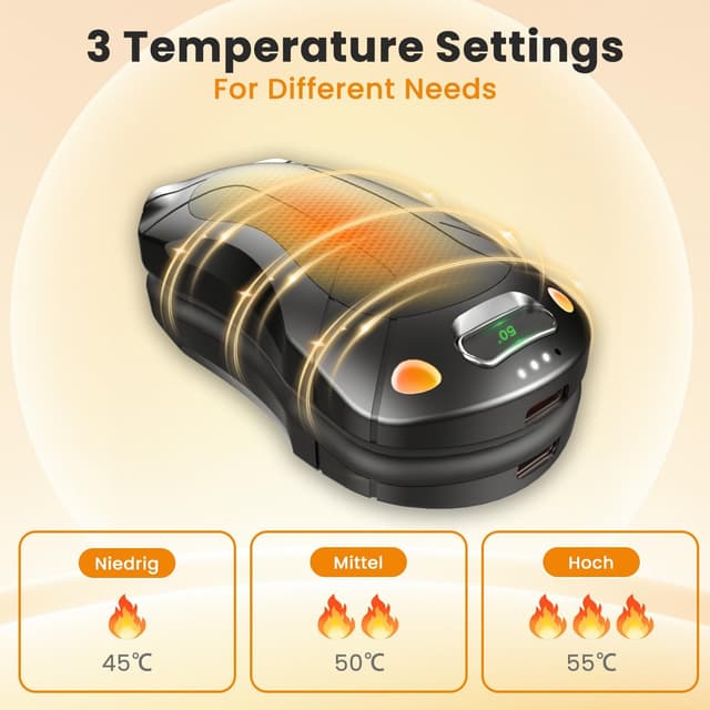 Detalle 1 de AIUNAOM Scaldamani elettrico ricaricabile 5000mAh