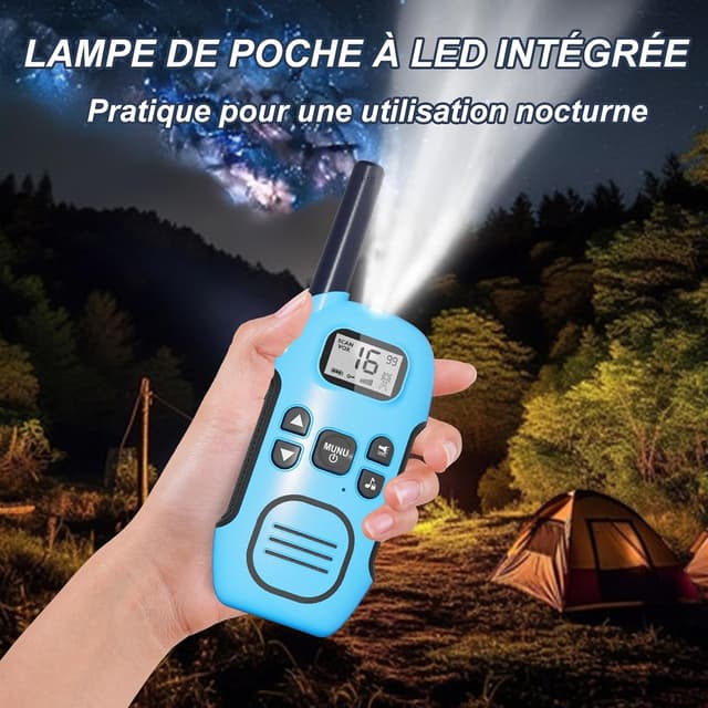 Thumbnail 4 de DURLK Talkie Walkie Enfants 3 pièces 1200 mAh