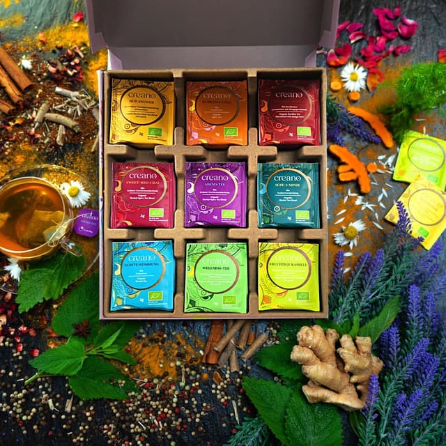 Detalle 1 de Creano Organic Herbal Tea, coffret 45 sachets