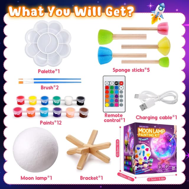 Detalle de Toyzey Moon Lamp Craft Set 12 Years