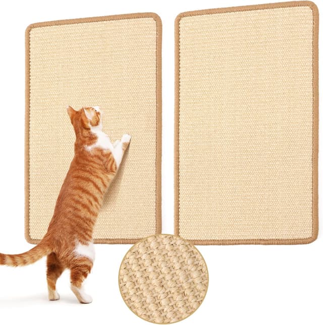 Detalle de FUKUMARU 2-Pack Cat Scratching Mat (Natural Sisal) 50 x 30 cm
