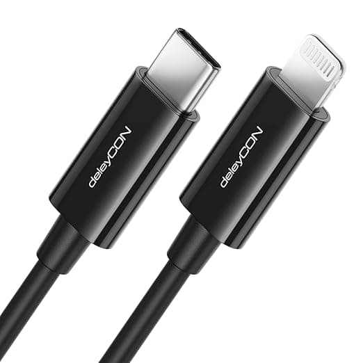 Detalle de deleyCON USB-C a Lightning 8Pin Cable de Carga ⚡ 0,15m