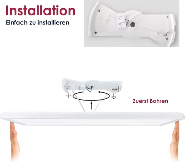 Thumbnail 6 de BestLuz LED-Deckenleuchte 58x20 cm, dreistufig dimmbar (2er-Set) – IP44, 3.000 lm, 24 W