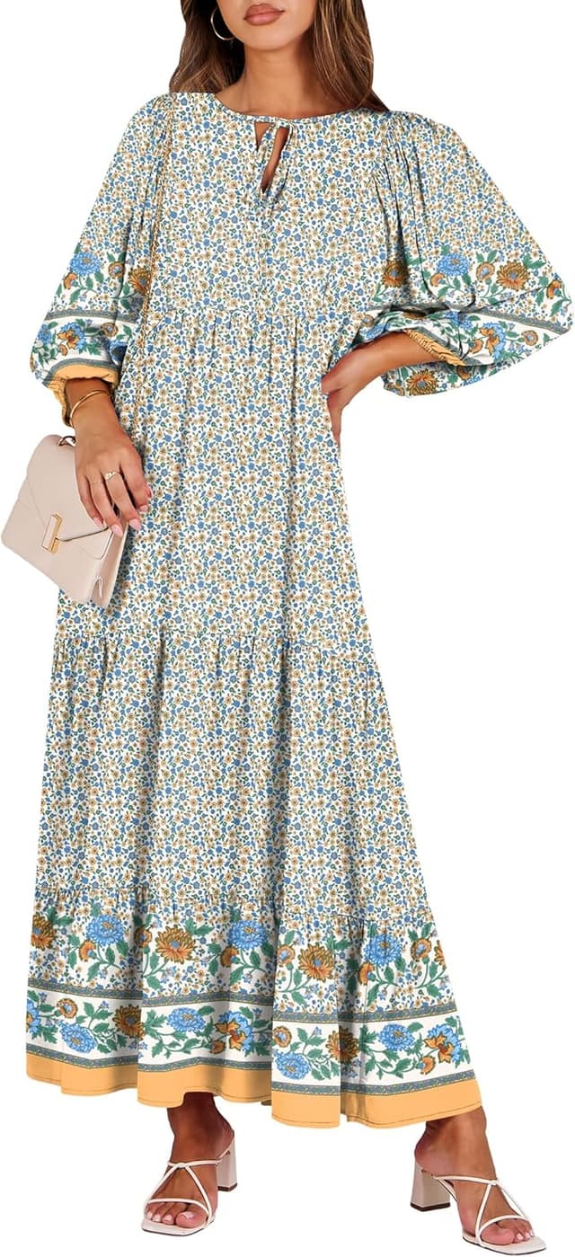 Detalle de ANRABESS 2026 Boho Maxi Dress S–XXL 🌺