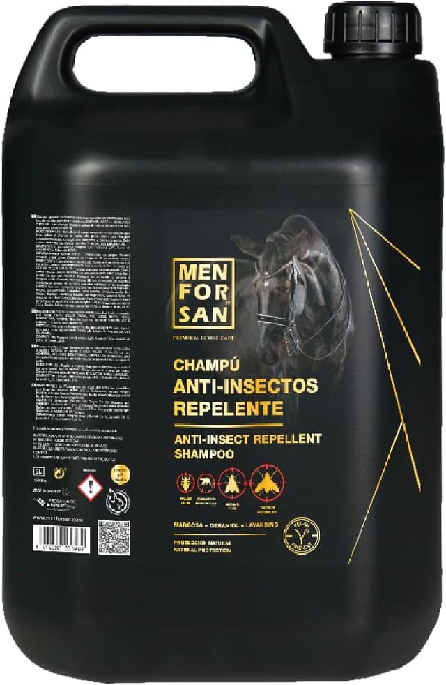 Detalle de MENFORSAN Champú anti insectos caballos 5L
