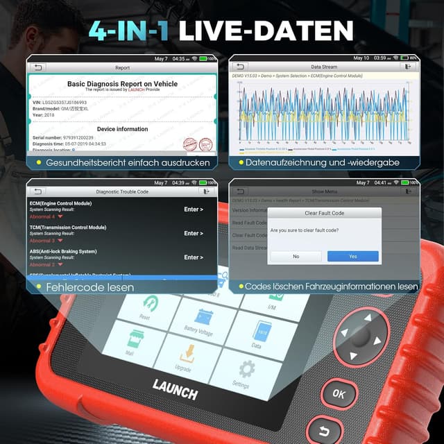 Thumbnail 4 de LAUNCH CRP123X V3.0 Diagnosegerät OBD2 4‑Systeme