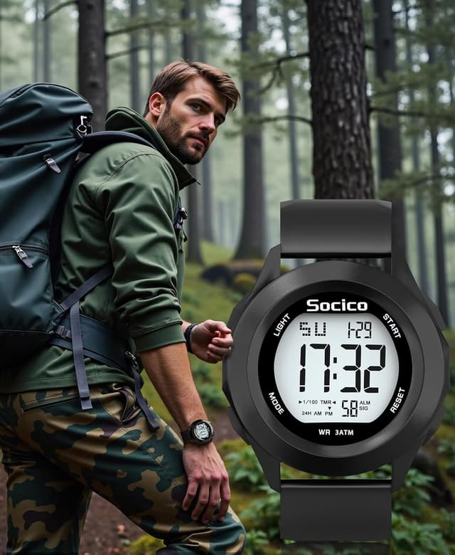 Thumbnail 5 de SOCICO Reloj Digital Deportivo Resistente al Agua