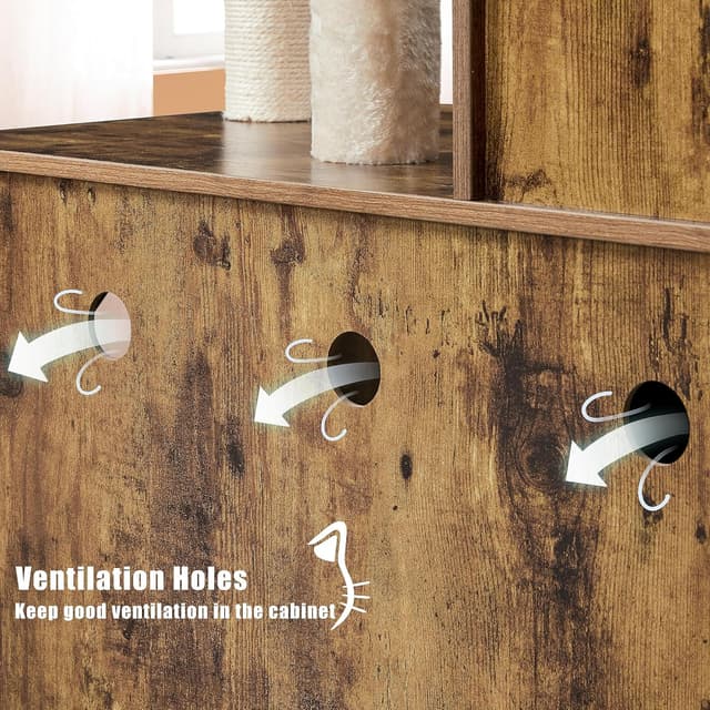 Detalle de Yaheetech cat tree tower 134.5H cm