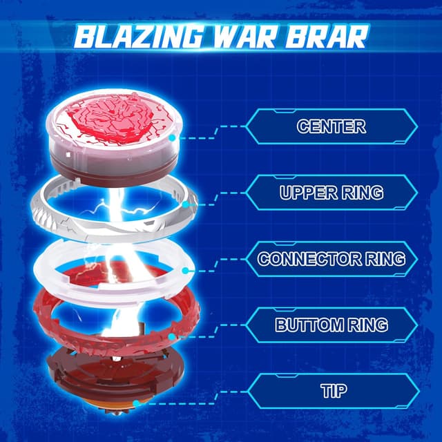 Thumbnail 3 de Infinity Nado peonza metálica Rojo 5 años