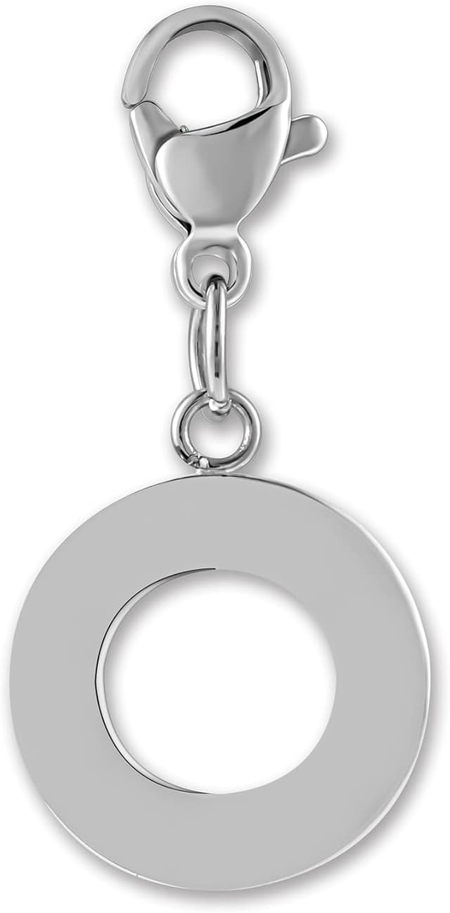 Detalle de Ciondolo GD GOOD.designs a forma di lettera in acciaio inox con chiusura a moschettone