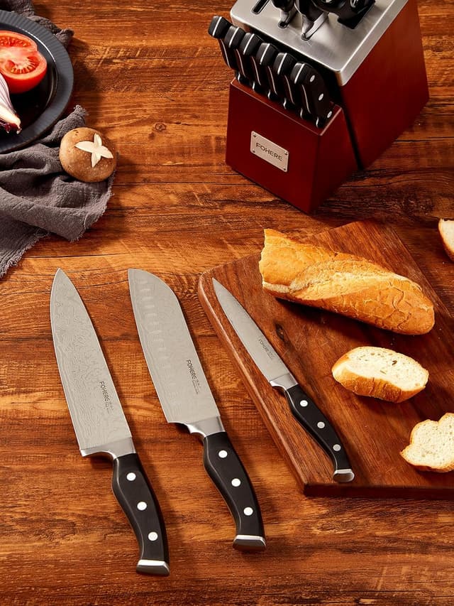 Thumbnail 7 de FOHERE Juego de Cuchillos de Cocina auto-afilables 14 pzs 🔪