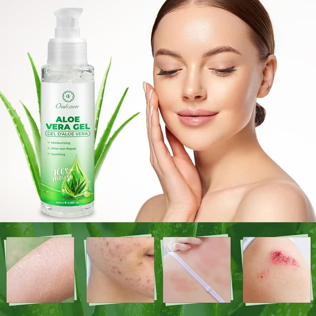 Detalle de Aloe Vera Gel Rein Aloe Vera Gel Portable (100 ml) – natürliches After-Sun Gel für trockene, strapazierte Haut