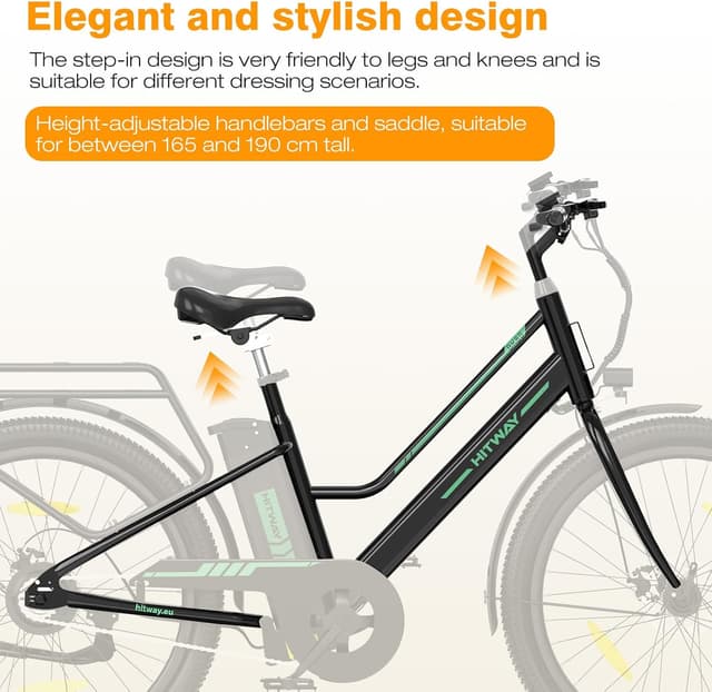 Thumbnail 5 de HITWAY 27.5" Electric Bike — 250W City Commuter 🚴♀