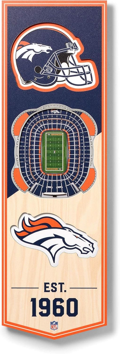 Detalle de YouTheFan NFL 3D Stadium Banner (6x19 in)