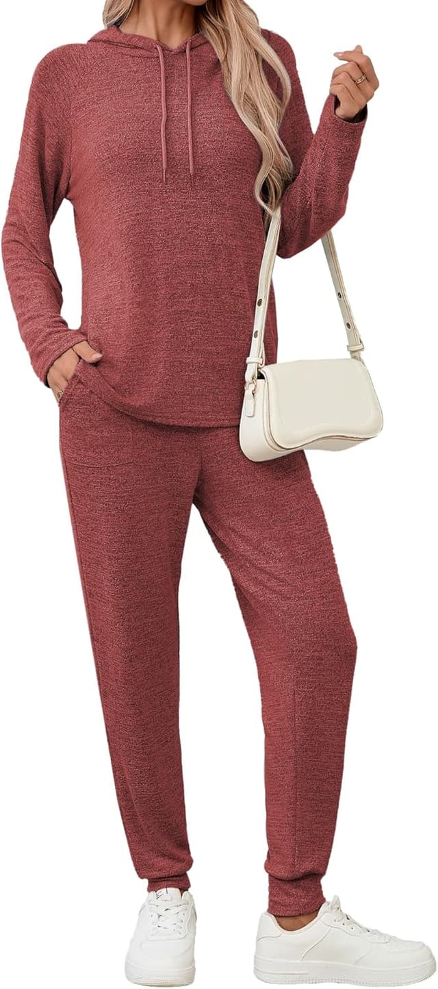 Thumbnail 6 de Famulily Long Sleeve Women’s Tracksuit Set with Drawstring Hoodie & Elastic Jogger Pants (S–XXL)