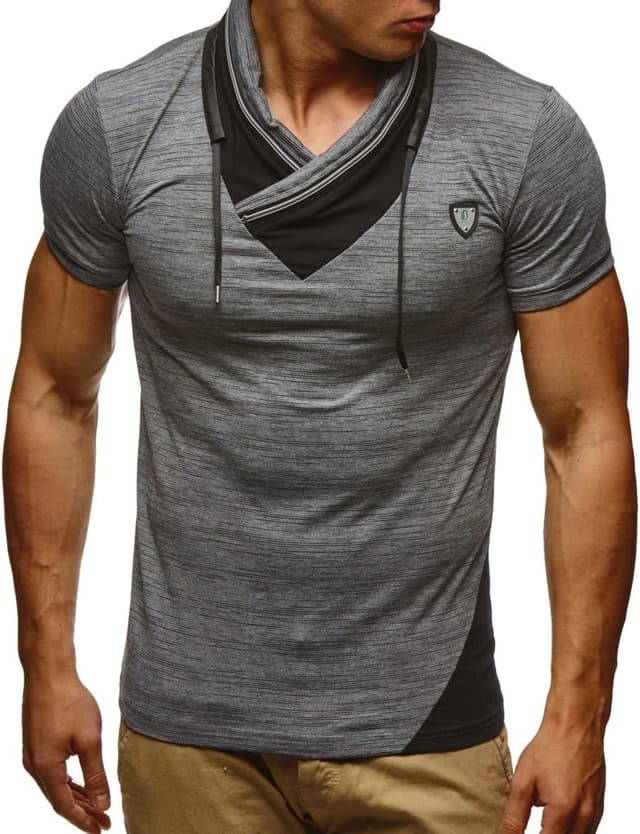 Detalle de LEIF Nelson maglietta uomo slim fit per sport e attività all’aperto