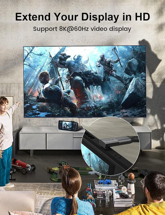 Thumbnail 4 de XAOSUN 40Gbps USB C Winkel Adapter 240W