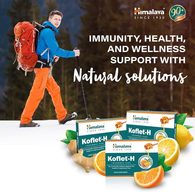 Thumbnail 6 de Himalaya Herbals Koflet-H Lozenges 🍊 con Miel y Jengibre – 12 unidades