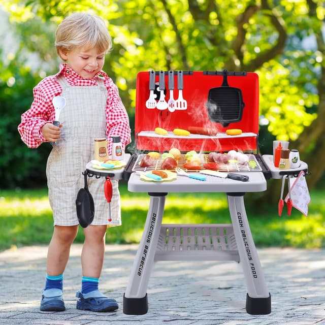 Detalle de CUTE STONE BBQ Grill Playset for Kids (Age 3+) with lights, sound and smoke effect